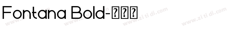 Fontana Bold字体转换